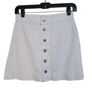 American Apparel Button Front Denim Skirt (Size XS)